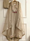 Sr 1722 Salsa Silk Embroidery Work Kurti With Bottom Dupatta